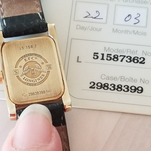 Authentic Longines 18k Gold VVS Diamond Watch, New Battery. Mint, Certificate - Picture 7 of 14